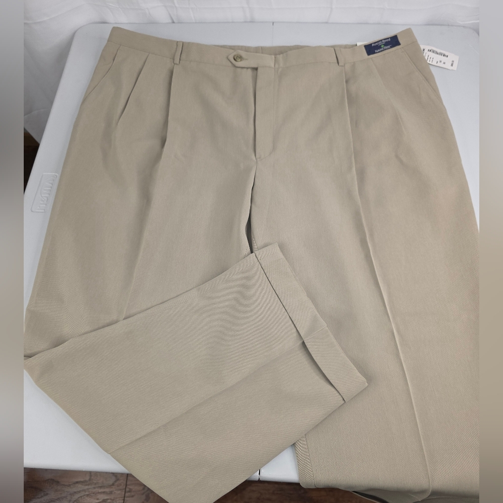 Austin Reed Men's Tan Khaki Dress Chino Pants Big&Tall Size 50x30 NWT AT-3245